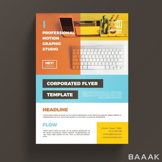 تراکت-خاص-و-خلاقانه-Colorful-corporate-business-flyer-template_675720242