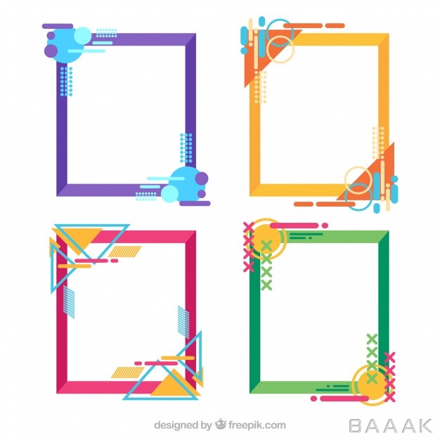 قاب-پرکاربرد-Colorful-frame-collection-with-geometric-style_148695038