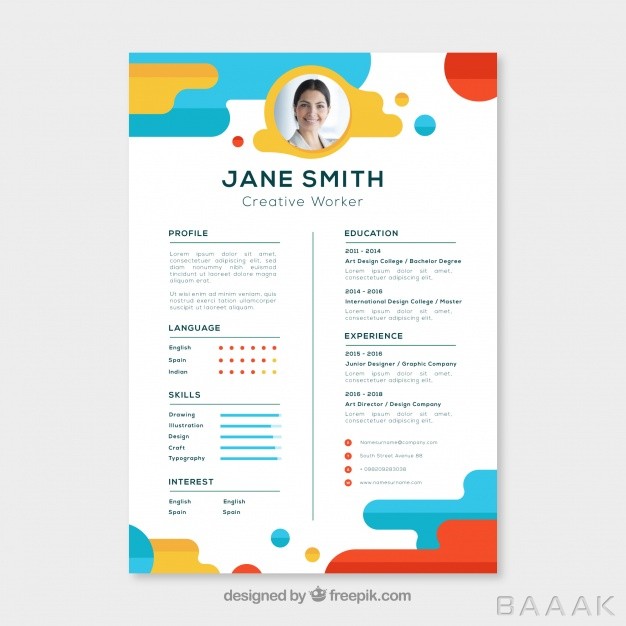 قالب-رزومه-زیبا-و-جذاب-Colorful-resume-template_827822727