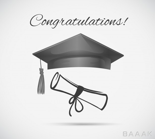 کارت-ویزیت-فوق-العاده-Congratulations-card-template-with-graduation-cap_263293982