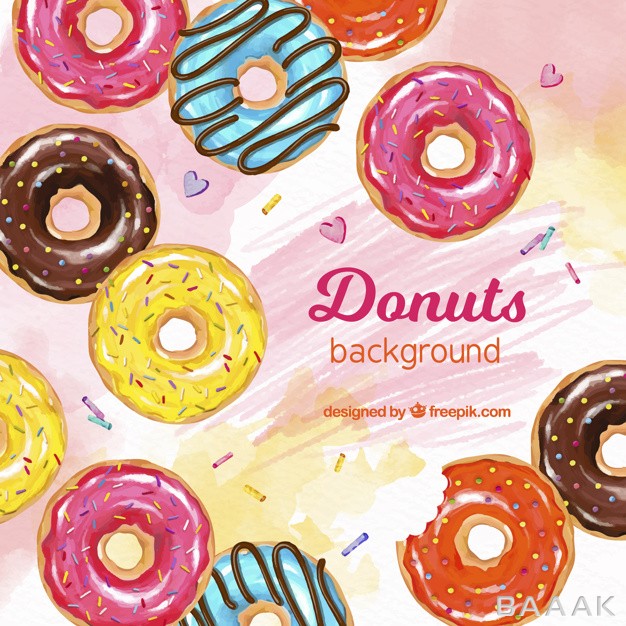 پس-زمینه-جذاب-و-مدرن-Food-background-with-donuts_443145221