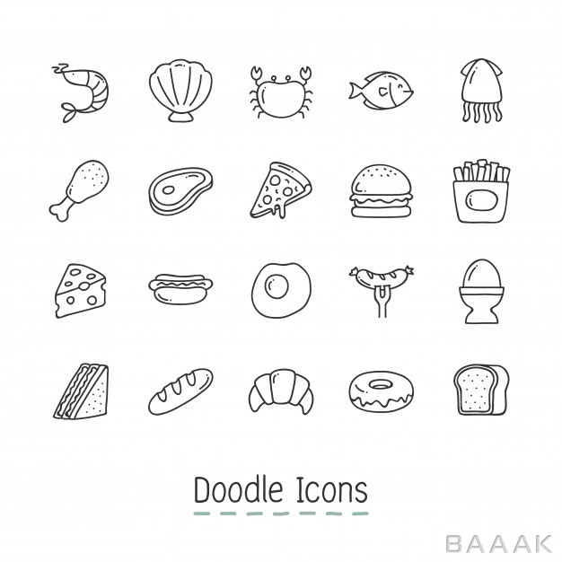 آیکون-مدرن-Doodle-food-icons_594922115