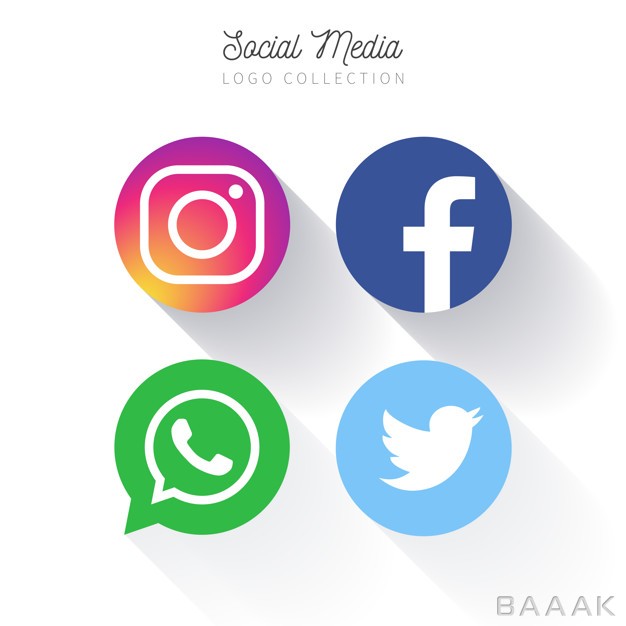 لوگو-مدرن-Popular-social-media-circular-logo-collection_1843265