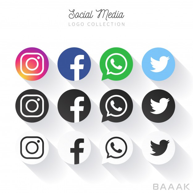 لوگو-مدرن-و-خلاقانه-Popular-social-media-logo-collection-circles_3410556