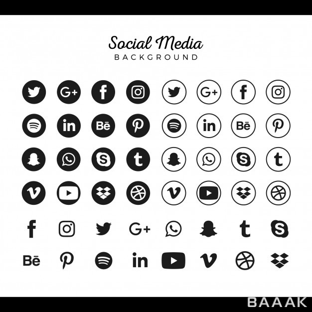 لوگو-خاص-Popular-social-media-logo-collection_3765838