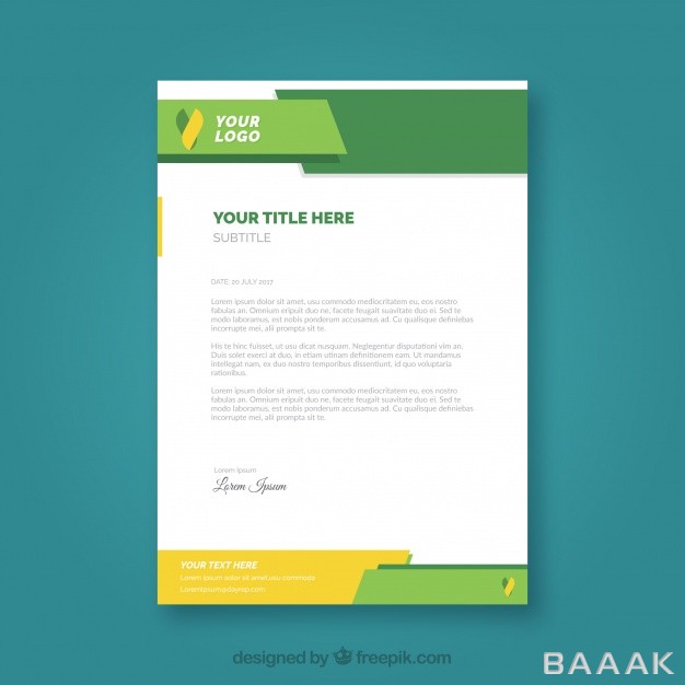 بروشور-خلاقانه-Corporate-brochure-with-yellow-green-shapes_790211796