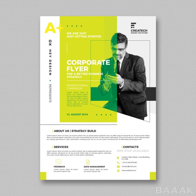 تراکت-خلاقانه-Corporate-flyer-template_928905912