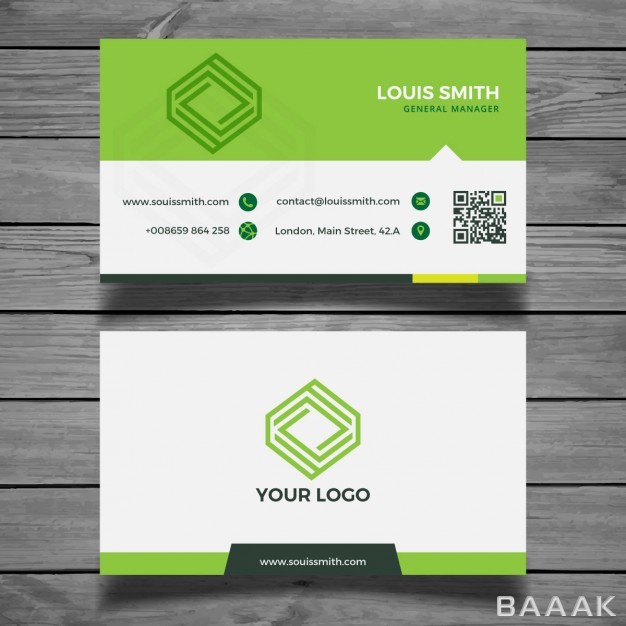 کارت-ویزیت-مدرن-و-خلاقانه-Corporate-green-business-card_896735