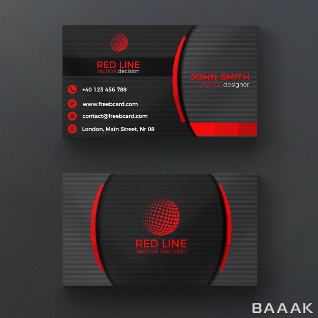 کارت-ویزیت-مدرن-و-خلاقانه-Corporate-red-black-business-card_721073175