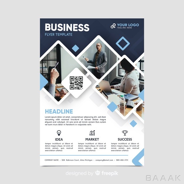 تراکت-جذاب-Mosaic-business-flyer-template_419523213