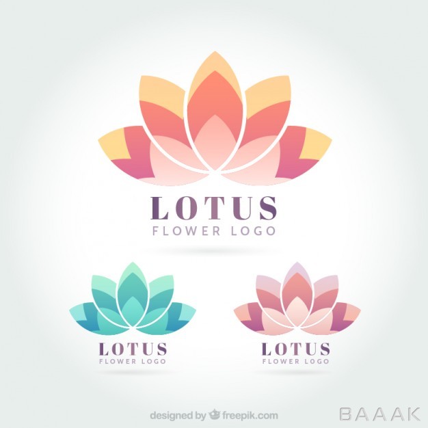 لوگو-مدرن-Lotus-flowers-logos_794192