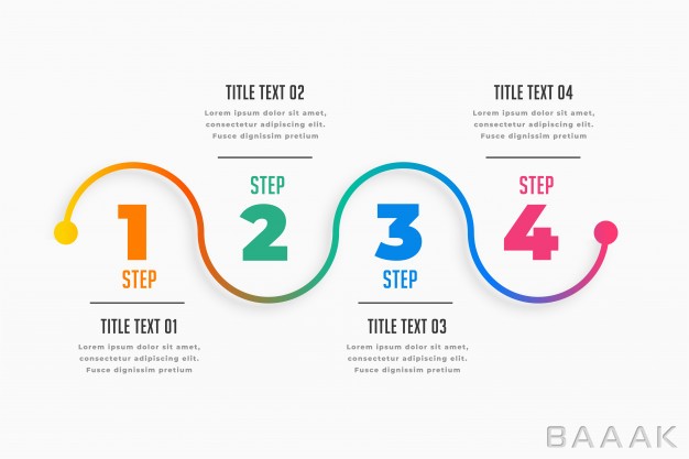 اینفوگرافیک-زیبا-و-جذاب-Four-steps-infographic-timeline-template_5288880