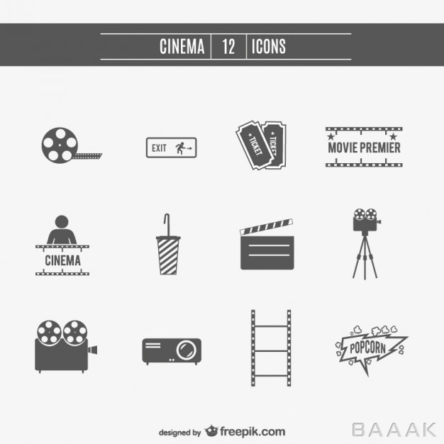 آیکون-پرکاربرد-Movie-cinema-icons-set_342725381