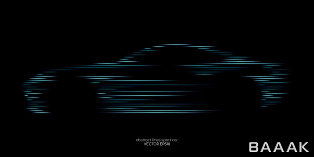 پترن-خلاقانه-Sport-car-shape-by-fast-movement-line-pattern-blue-green-black_560962629