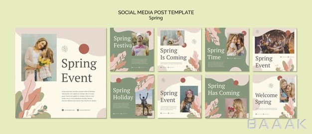 قالب-اینستاگرام-جذاب-و-مدرن-Spring-event-social-media-post-template_410828729