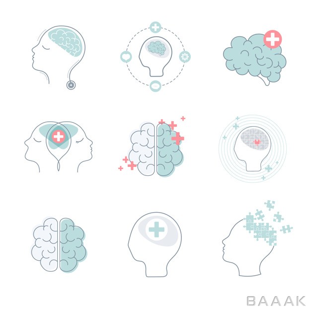 آیکون-مدرن-Brain-mental-health-icons-vector-set_799193673