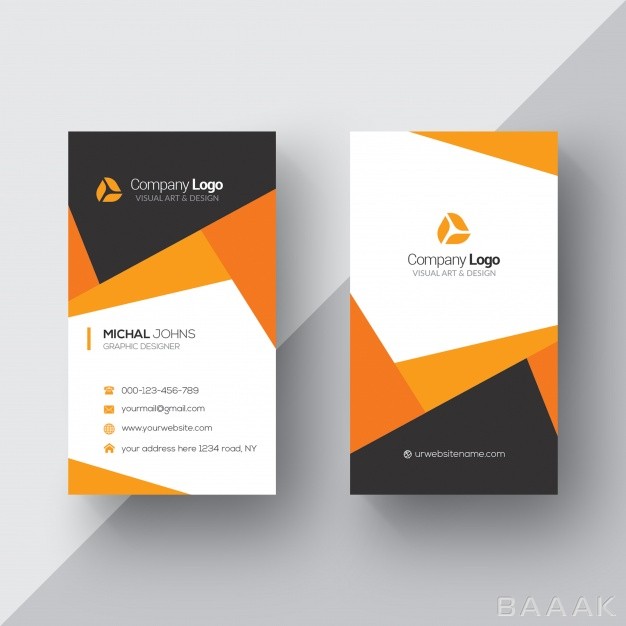 کارت-ویزیت-خلاقانه-Orange-white-business-card_1200579