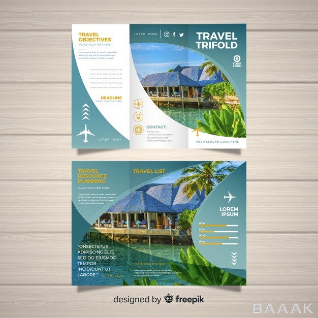 بروشور-زیبا-Travel-trifold-brochure-template_3798803