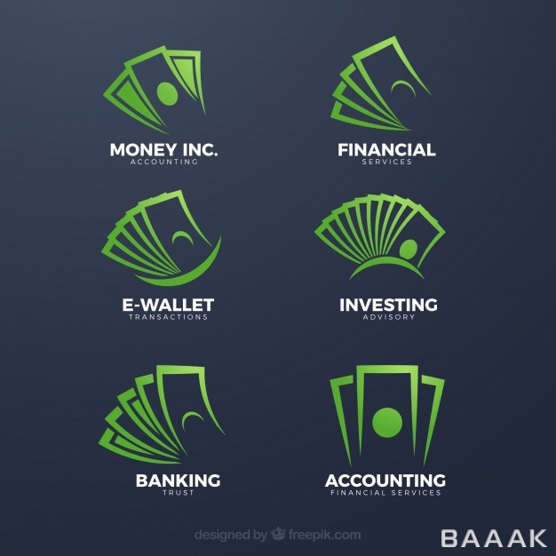 لوگو-جذاب-و-مدرن-Green-money-logo-template-collection_2666604