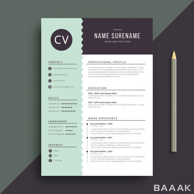 قالب-رزومه-خاص-و-خلاقانه-Green-professional-cv-resume-template_157779038