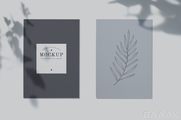موکاپ-خاص-و-خلاقانه-Premium-quality-card-mockup-with-leaf-design_346155629