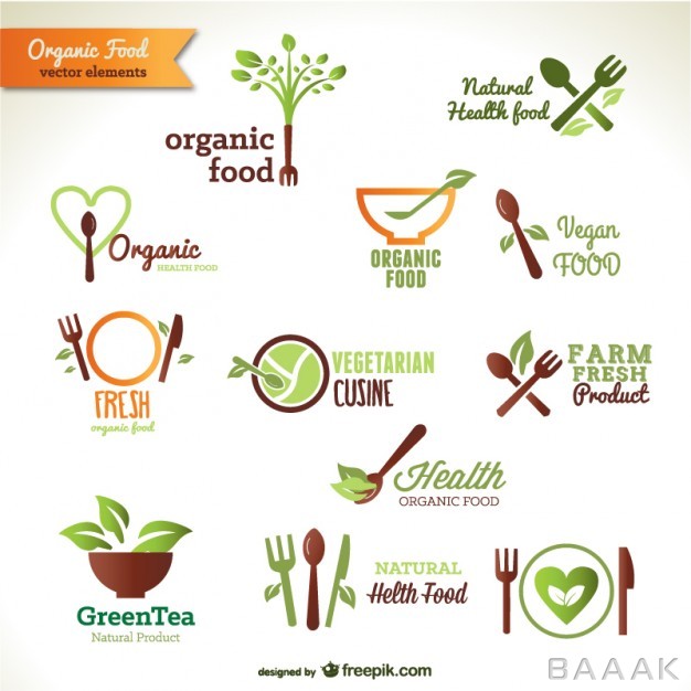 لوگو-مدرن-و-خلاقانه-Organic-food-logos_606999