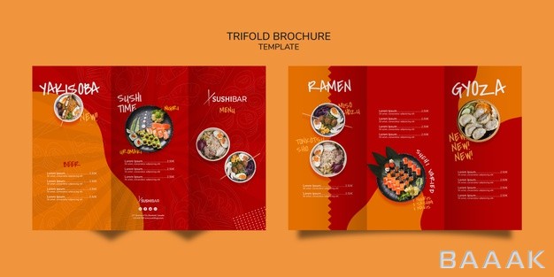 منو-خلاقانه-Tri-fold-menu-template-asian-japan-restaurant_277302357