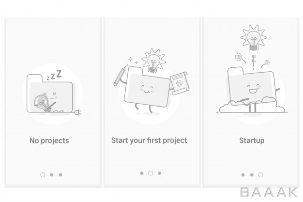 بنر-مدرن-Project-startup-process-new-products-services-development-from-idea-implementation-modern-interface-ux-ui-gui-screen-template-smart-phone-web-site-banners_135488432