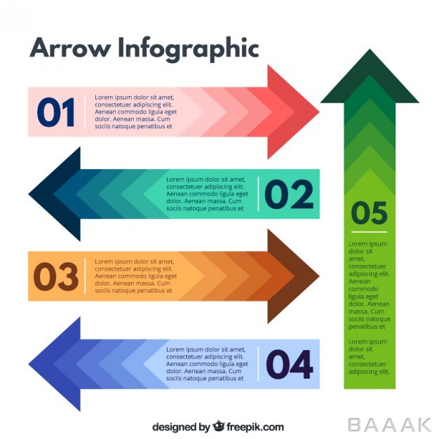 اینفوگرافیک-جذاب-و-مدرن-Arrows-infographic_843076