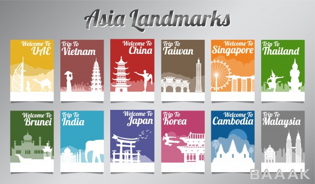 بروشور-مدرن-Asia-famous-landmark-silhouette-design-brochure-set_875929535
