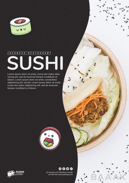 تراکت-خاص-Asian-sushi-restaurant-flyer-template_197595199