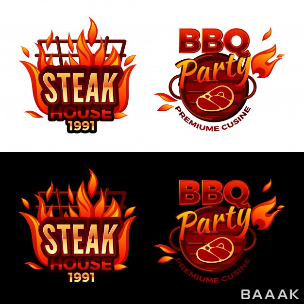لوگو-خاص-و-خلاقانه-Steak-house-illustration-barbecue-party-logo-premium-meat-cuisine_2890918
