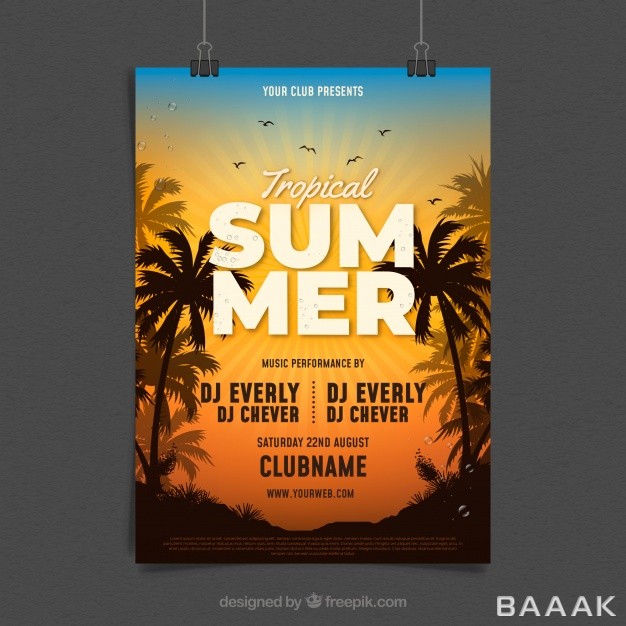 تراکت-زیبا-و-جذاب-Summer-party-flyer-with-palms_903335437