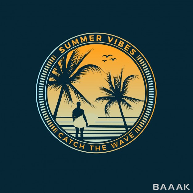 طرح-تیشرت-مدرن-و-خلاقانه-Summer-vibes-t-shirt-design_515896539