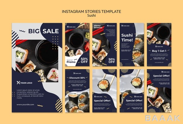 اینستاگرام-مدرن-و-خلاقانه-Sushi-concept-instagram-stories-template_949903446
