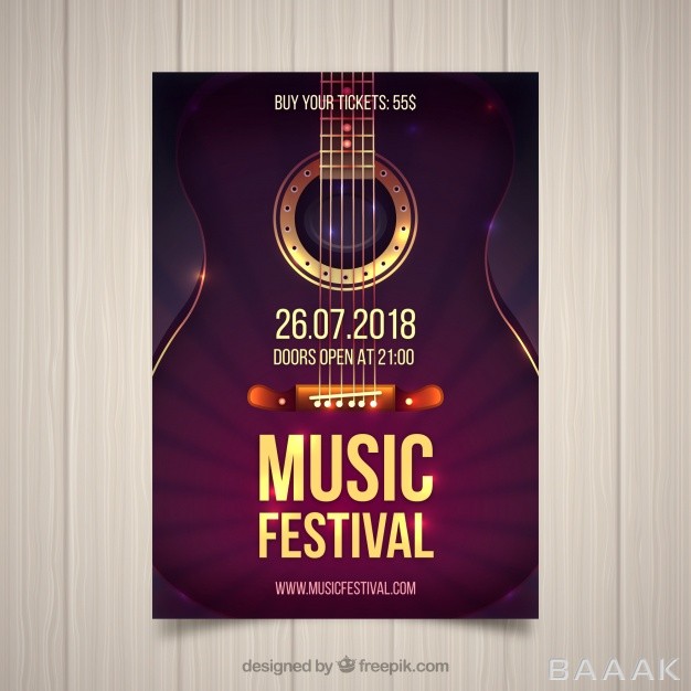 تراکت-پرکاربرد-Music-festival-flyer-with-guitar-realistic-style_857518126