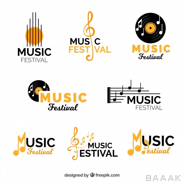 لوگو-مدرن-و-خلاقانه-Music-festival-logo-collection-with-flat-design_355628554