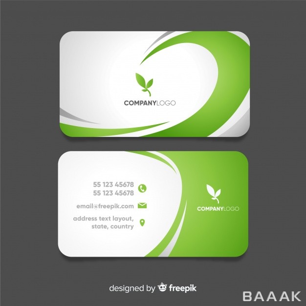 کارت-ویزیت-خاص-و-مدرن-Business-card-with-abstract-wavy-shapes_3160882