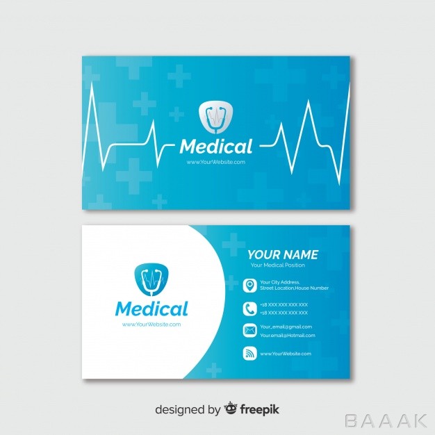 کارت-ویزیت-فوق-العاده-Business-card-with-medical-concept-professional-style_3073645