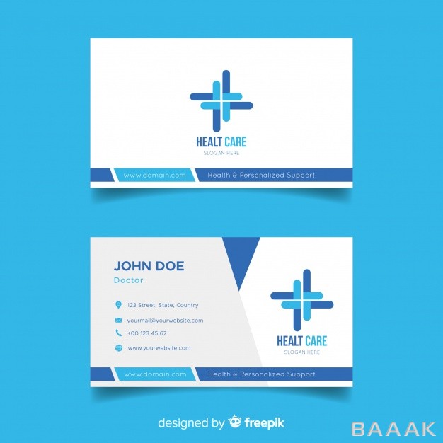کارت-ویزیت-خاص-و-مدرن-Business-card-with-medical-concept_3073647
