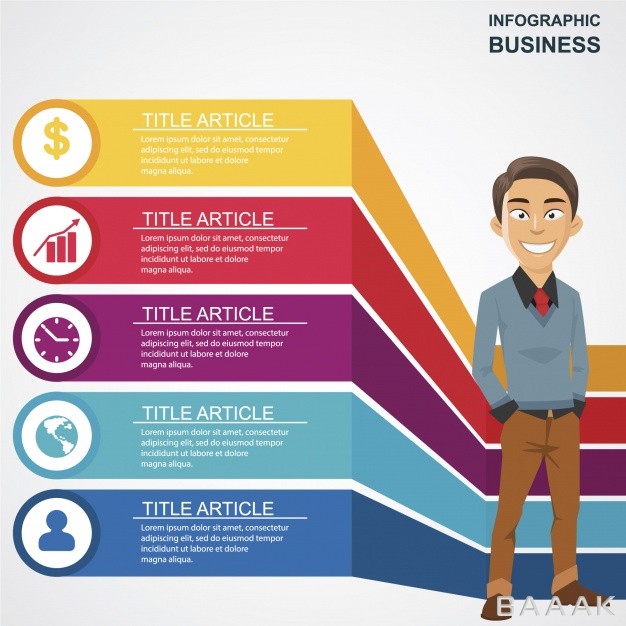 اینفوگرافیک-خاص-Business-infographic-with-happy-man-character_1117496