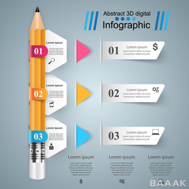اینفوگرافیک-جذاب-Business-infographics-pencil-icon_1536019