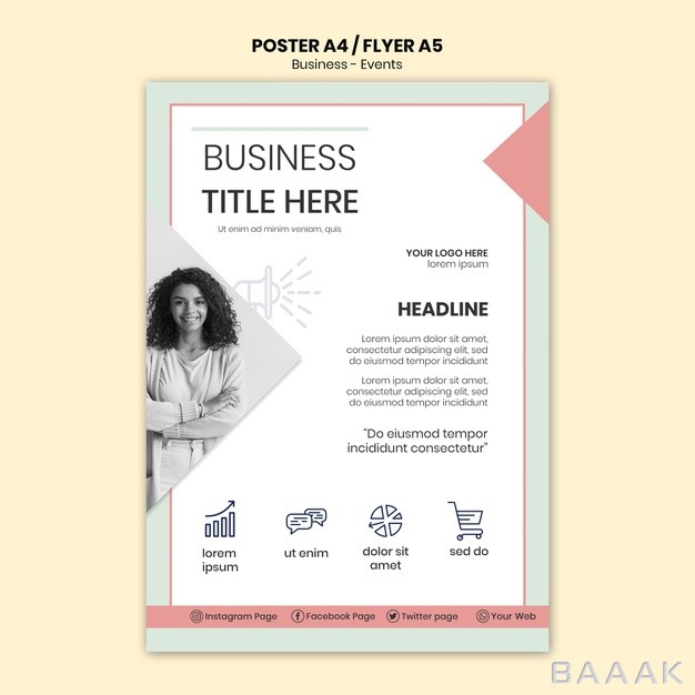 تراکت-جذاب-Business-woman-flyer-template_179520187