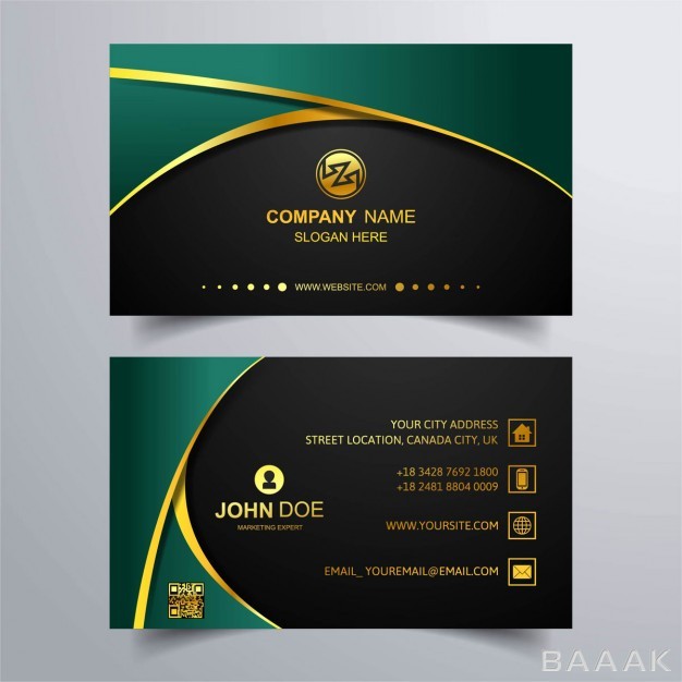 کارت-ویزیت-خاص-و-خلاقانه-Luxury-business-card-with-green-background_634335363