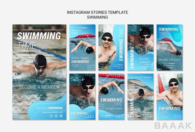 اینستاگرام-فوق-العاده-Swimming-concept-instagram-stories_851679005
