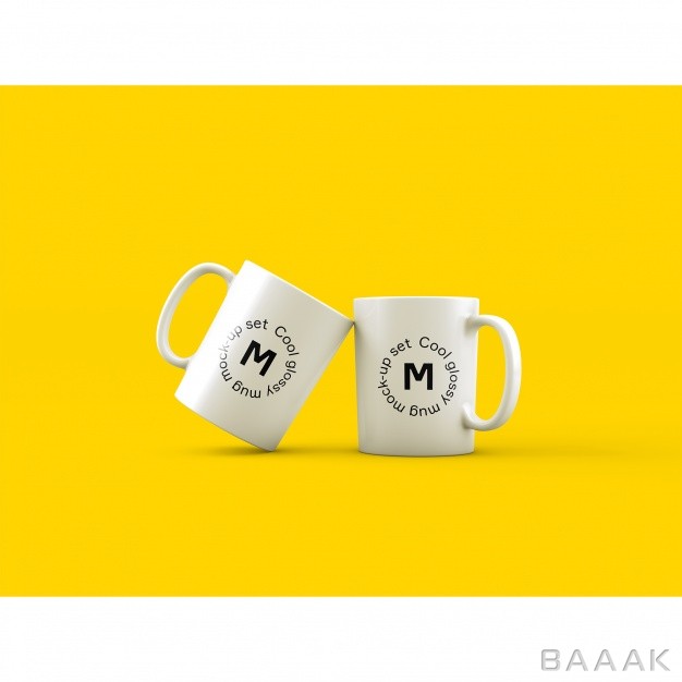 پس-زمینه-پرکاربرد-Two-mugs-yellow-background-mock-up_366431356