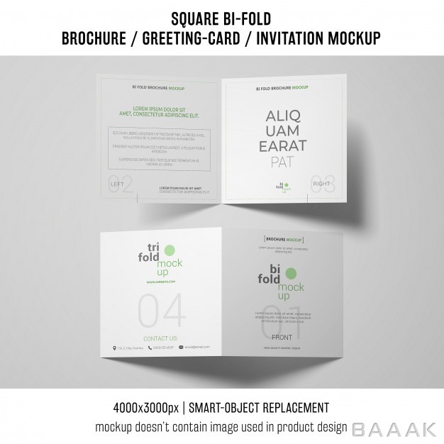 بروشور-خلاقانه-Two-square-bi-fold-brochure-greeting-card-mockups_2827760