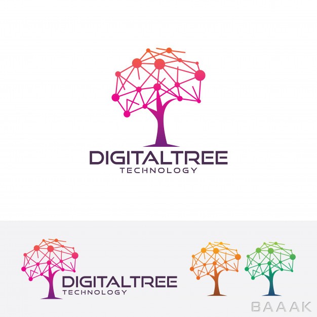 لوگو-خاص-و-خلاقانه-Digital-tree-logo-template_1425123