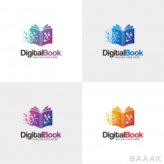 لوگو-پرکاربرد-Modern-digital-book-logo_276436757