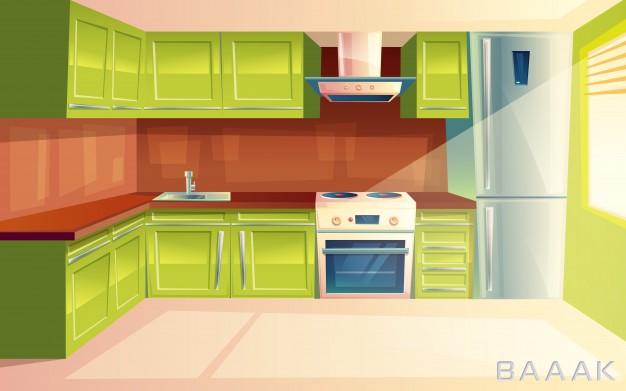 پس-زمینه-فوق-العاده-Modern-kitchen-interior-background-template_258641608
